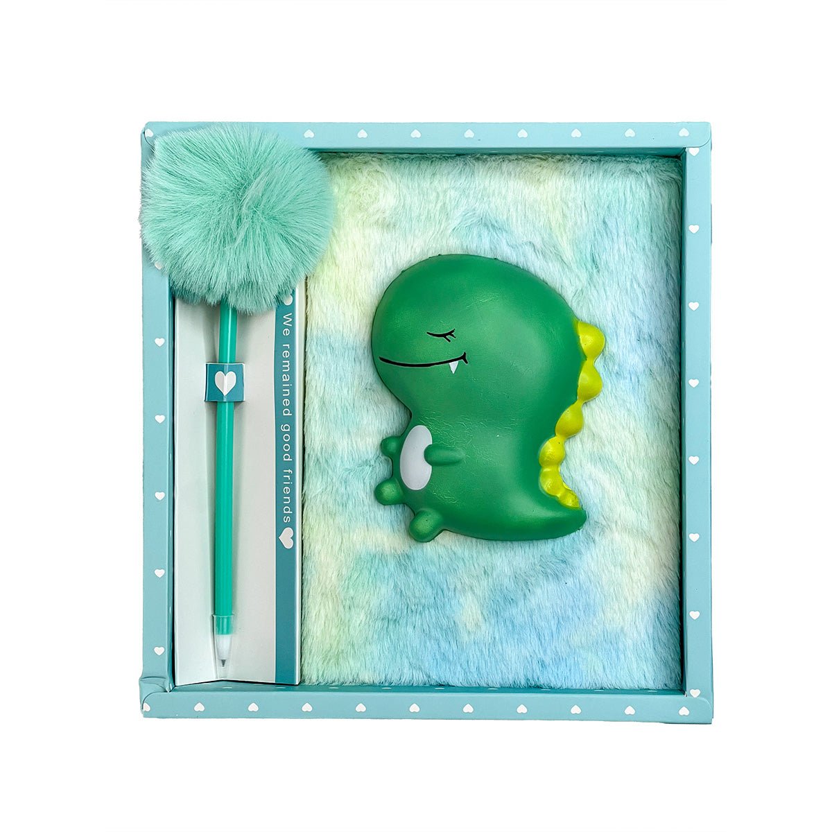 A5 Fluffy Green Dino Diary Set – Gear Up ZA