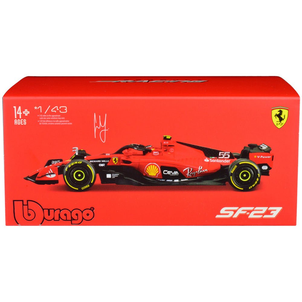 Bburago Ferrari SF23 #55 Carlos Sainz Hardcover (2023) - Gear Up ZA